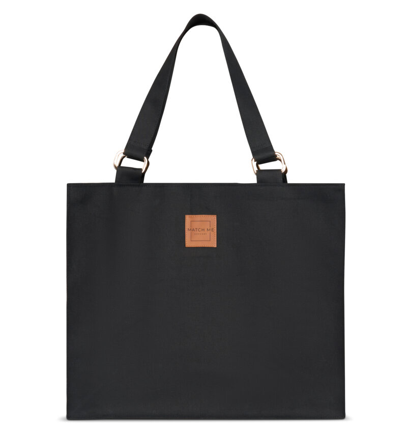 Torba shopperka Black Orient, kolor czarny, widok z przodu