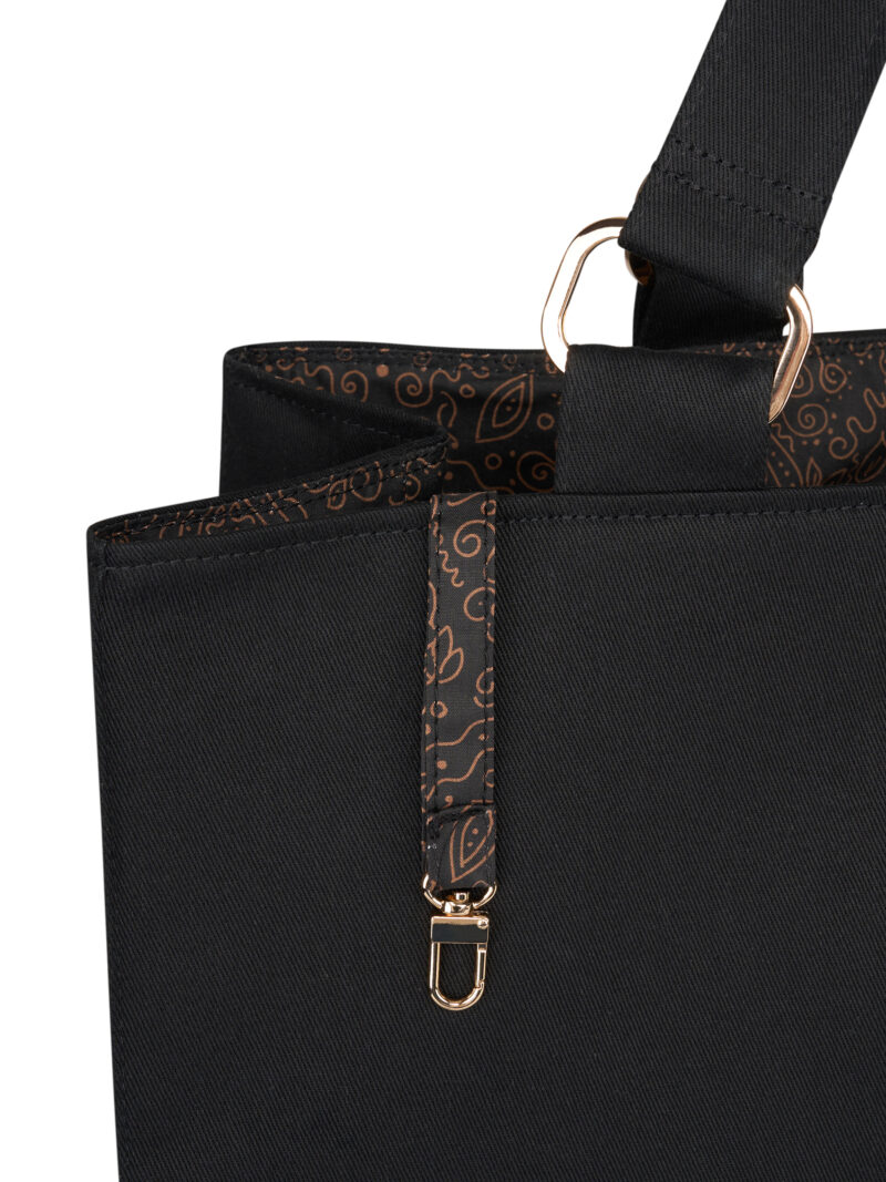 Torba shopperka Black Orient, zbliżenie na detale
