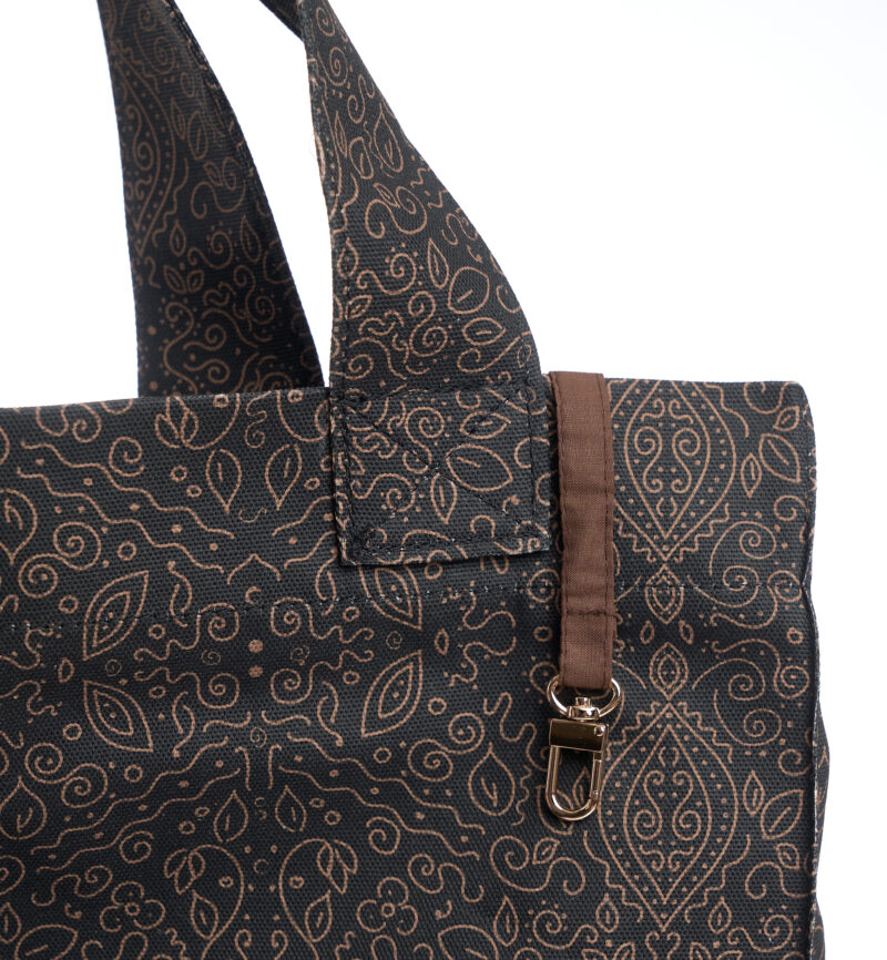 mała shopperka Black orient detal