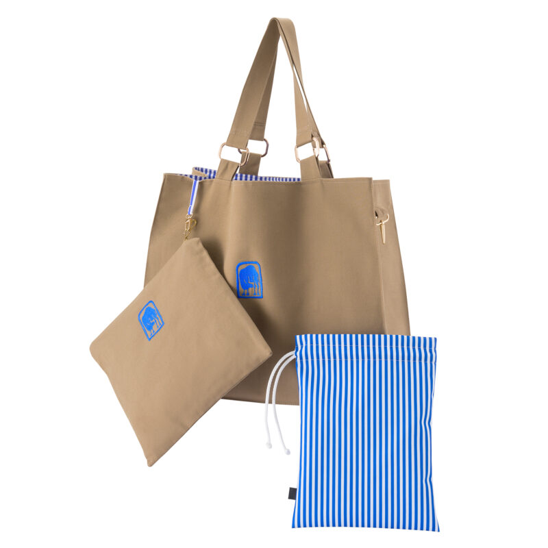 Set Camel House z shopperką, kosmetyczka woreczek